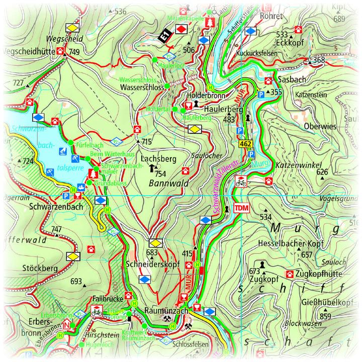 Actual product image PublicPress Cycling and hiking map Freudenstadt