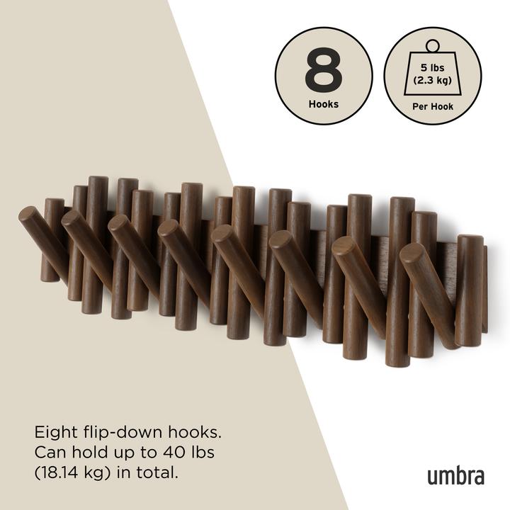 Immagine prodotto Umbra Picket 8 Hook Aged Walnut
