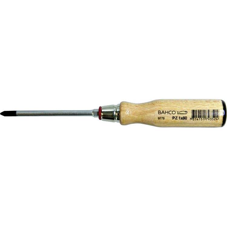 Irimo, Schraubenzieher, Pozidriv-Schraubendreher mit Holzgriff, PZ2 x 110 mm (Kreuzschlitz)