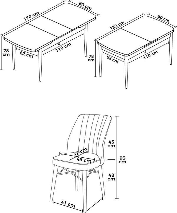 Image du produit Hanah Home Eva Extendable Dining TableChairs Set (Panneau de bois MDF)