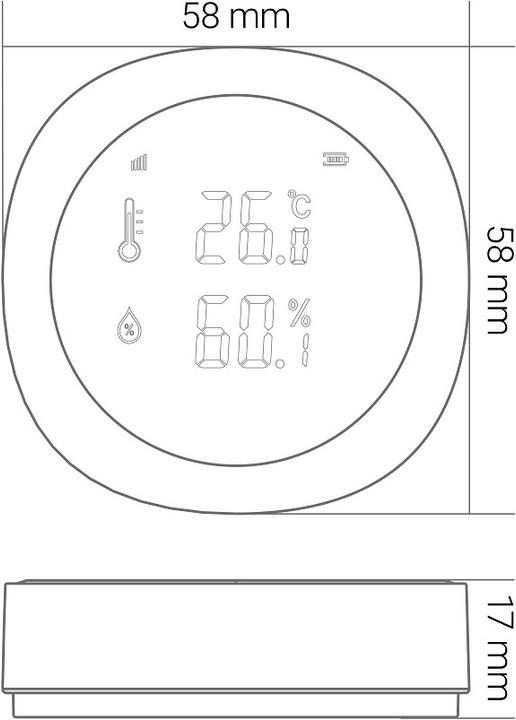 Immagine prodotto KnockautX Sensore di temperatura/umidità LCD