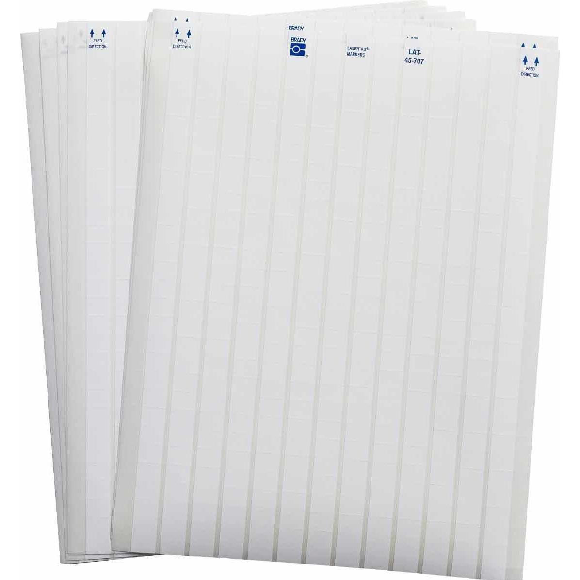 Brady, Etiketten, LAT-45-707-10, Polyester, matt, Weiss, 12.70 x 9.53 mm, dauerhaft klebend, US-Letter, 13-bahn