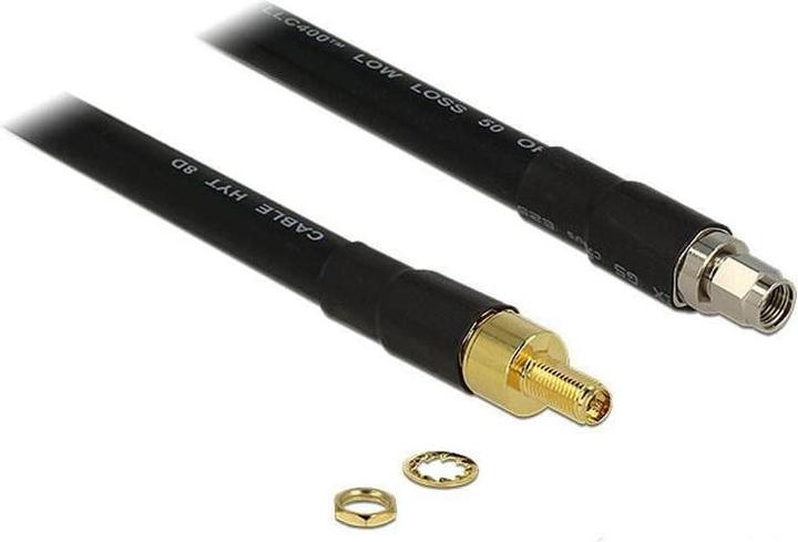 Produktbild Delock RP-SMA Buchse zu RP-SMA-ST 1 Meter (0.35 dB, Antennenkabel)
