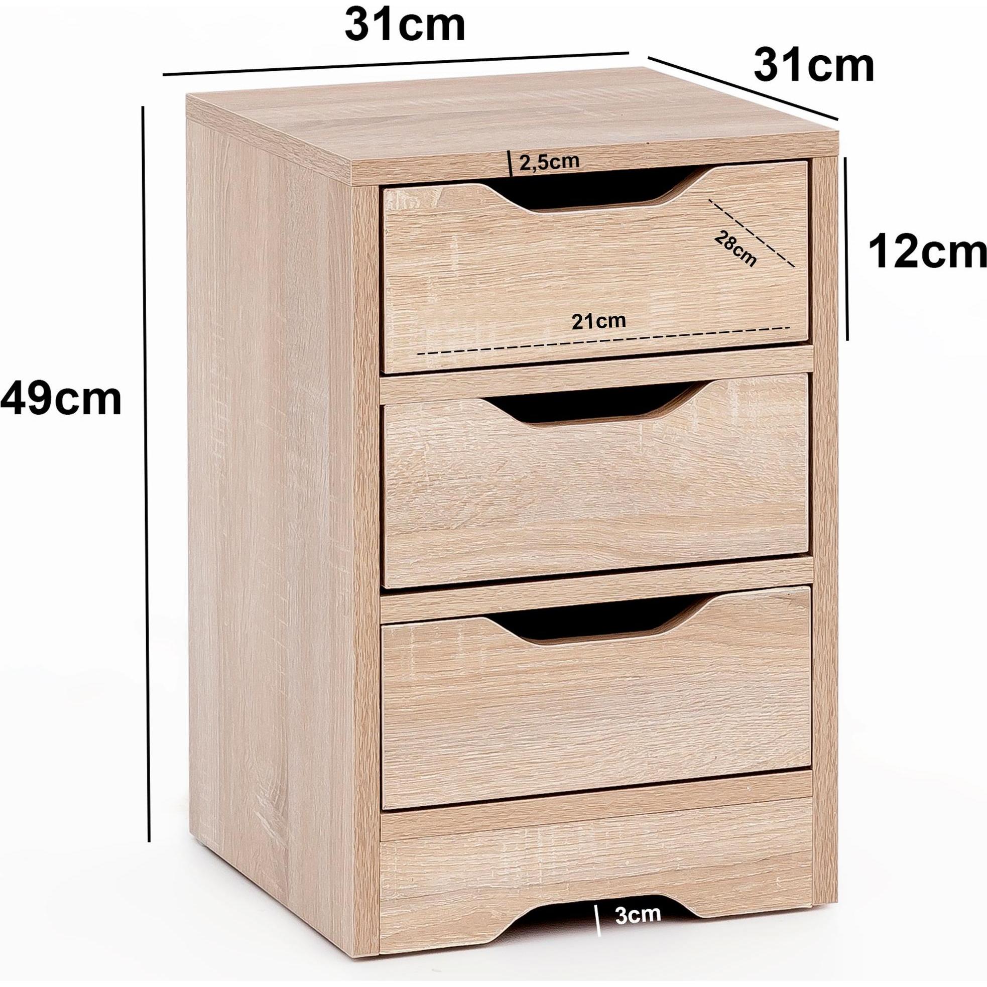 Thumbnail - Wohnling, Nachttisch, Pagus (31 x 31 x 49 cm)