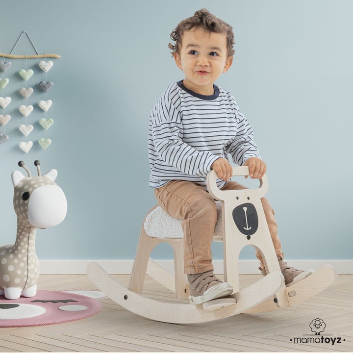 Image du produit MamaToyz Animal à bascule Poney Ours Nature