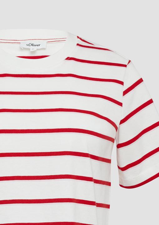 Produktbild S.Oliver T-Shirt Verkürztes Baumwoll-T-Shirt mit Streifen (46)