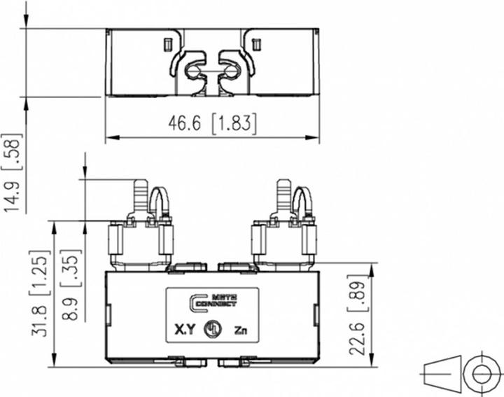 Produktbild Metz Connect Cable connector class EA 360° (Netzwerk Kupplung)