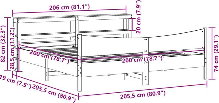 Image du produit vidaXL Bettrahmen (200 x 200 cm)