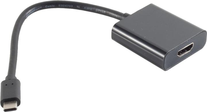 Actual product image Shiverpeaks 14-05001 0.2m USB C HDMI Type A Standard Black Video Cable Adapter - Digital/Da (USB-C, 20 cm)