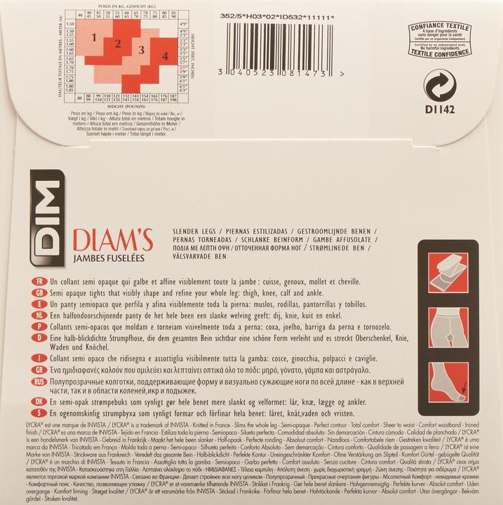 Image du produit DIM Diam's Jambes Fuselées (25 DEN, 42 - 44)