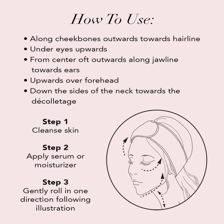 Actual product image Kitsch Face roller rose quartz