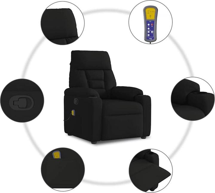 Actual product image VidaXL Massage chair black fabric