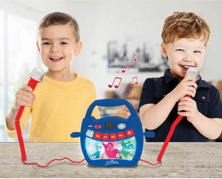Produktbild Lexibook MP320SPZ Spider-Man-Tragbarer digitaler Karaoke-Player für Kinder-Mikrofone, Lichteffekte