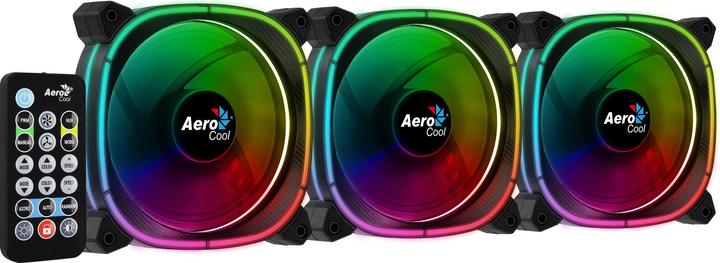 Actual product image AeroCool Astro 12 Pro 3 Pack Case Fans (120 mm, 3 x)