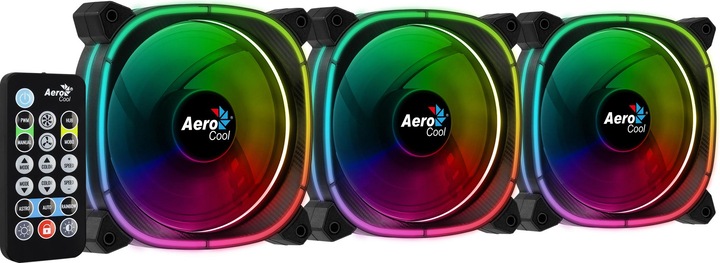 Actual product image AeroCool Astro 12 Pro 3 Pack Case Fans (120 mm, 3 x)