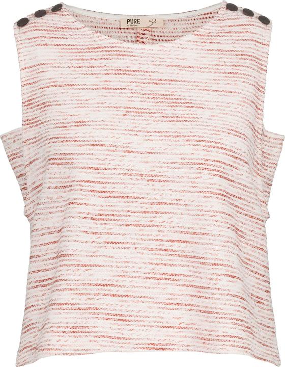 Actual product image Ulla Popken Eco Cotton Jacquard Stripe Sweatshirt Vest (56)