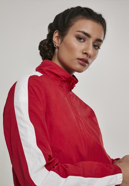 Actual product image Urban Classics Ladies Short Striped Crinkle Track Jacket (XS)