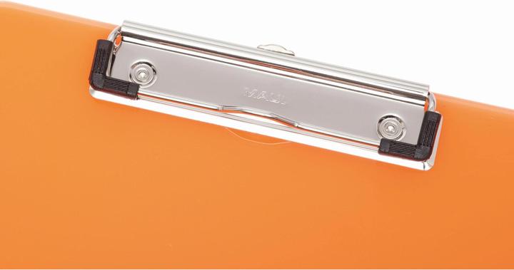 Image du produit Maul Porte-bloc néon, DIN A4, plastique transparent-orange, plat, borne à clip nickelée (22,5 x 32 cm)