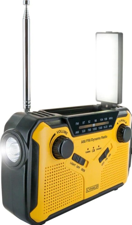 Actual product image Schwaiger Solar Crank Radio with LED Light (AM, FM)