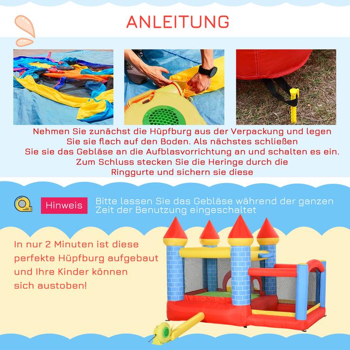 Immagine prodotto Outsunny Castello gonfiabile con scivolo e piscina