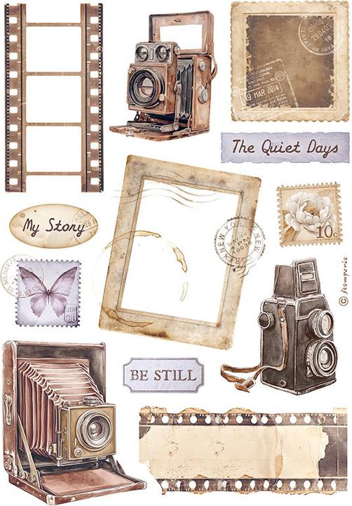 Produktbild Stamperia Washi Pad "Quiet Days", 8 Blatt, A5