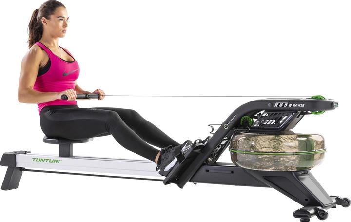 Actual product image Tunturi R85W Endurance Wasser Rudergerät Dual Rail