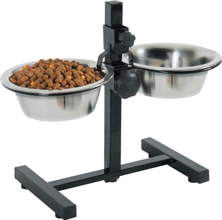 Zolux Set of 2 bowls 16 cm 0.7 l + adjustable stand (70 cl)
