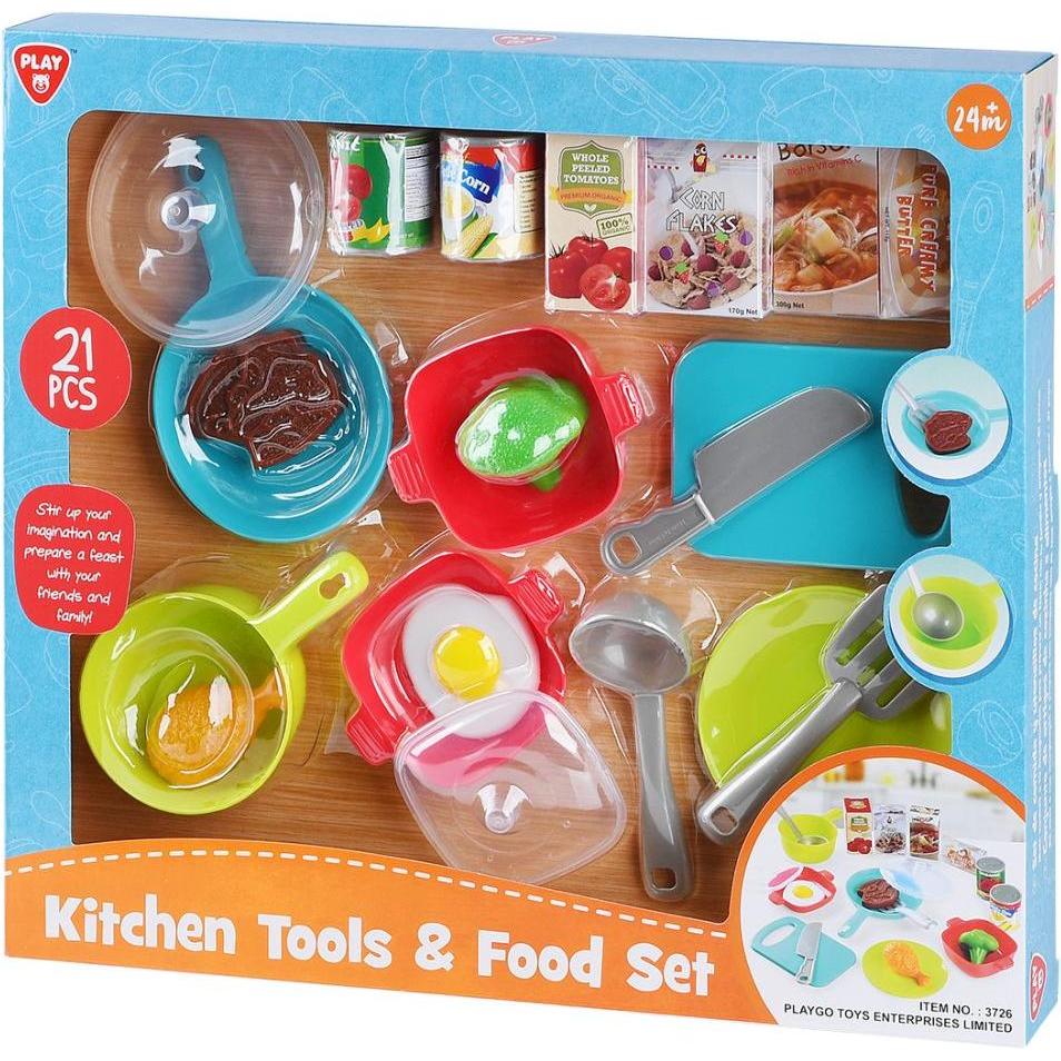 Thumbnail - PlayGo Kitchen Tools & Food Set - 21 Pcs