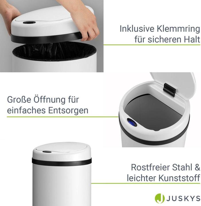Image du produit Juskys Sensor-Mülleimer, 50L (50 l)