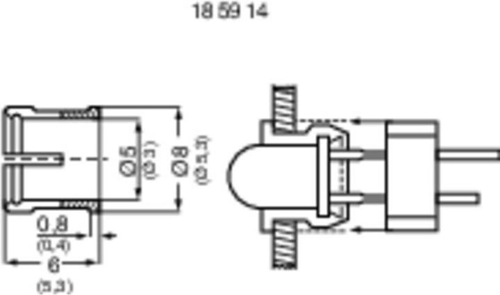 Actual product image Kingbright Light-emitting diode socket, 2-piece
