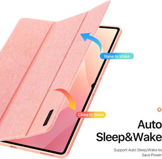 Actual product image Samsung Galaxy Tab S11 Ultra - Ducis Domo Series, stand-up flip case, pink (Samsung Galaxy Tab S11 Ultra)