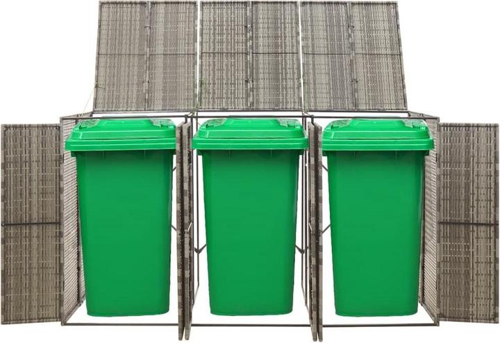 Actual product image vidaXL Mülltonnenbox für 3 Tonnen