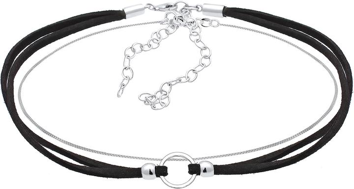 Elli Choker (Similicuir, Argent sterling 925, Pas de pierre, 32 cm)