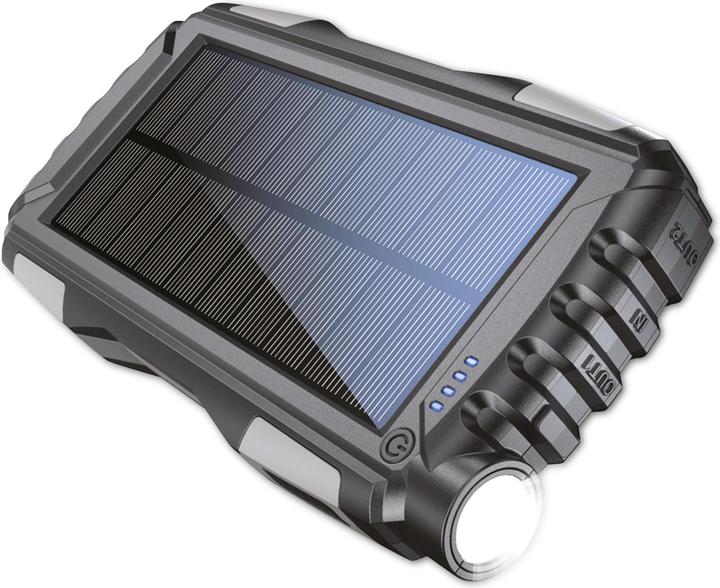 Actual product image Denver Powerbank Solar PSO-20009 20000mAh + Flashlight (20000 mAh, 10 W, 74 Wh)