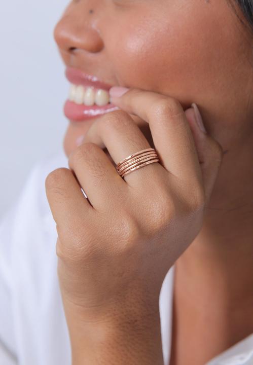 Image du produit Elli Bague à ruban, Geo, Set de bagues (60, Argent 925)