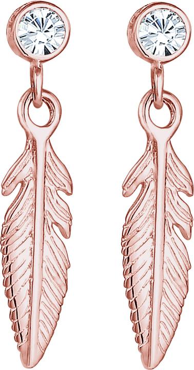 Produktbild Elli Ohrringe Feder Boho Hippie Kristalle Silber (Glaskristall, 925 Sterling Silber)