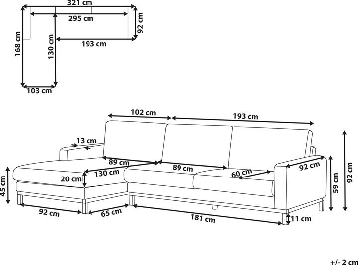 Actual product image Beliani Siggard (Corner sofa)