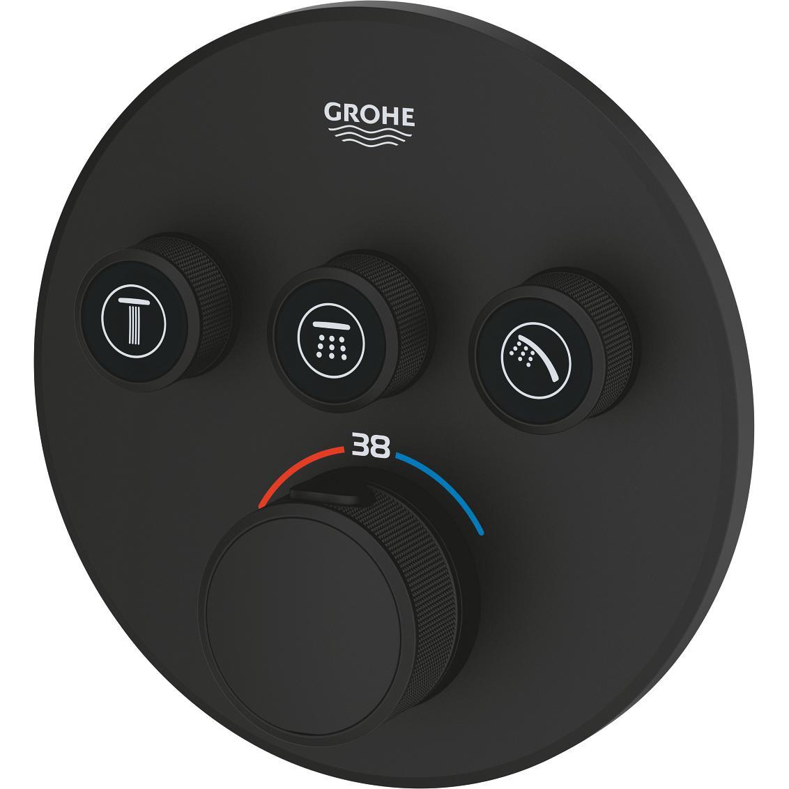 Grohe, Badarmatur, UP-Therm. GROHTHERM SMARTCONTROL 3 ASV, FMS für 35604 phantom black