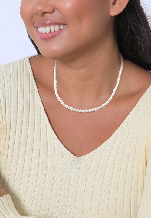 Immagine prodotto Elli Collana di perle con nucleo di conchiglia in argento 925 (Argento 925, Perle di conchiglia, Acciaio inossidabile, Nessuna pietra preziosa, 42 cm)