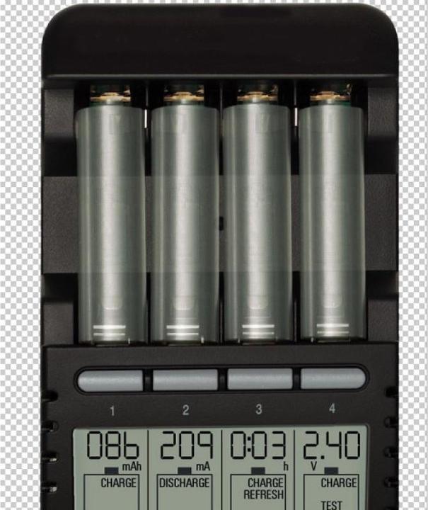 Actual product image AccuCell ALPHA700 fast charger with LCD display incl. 4x Sanyo HR-4UTG (4 pcs., AA, 2100 mAh, Battery + charger)