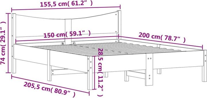 Image du produit vidaXL Bettgestell (160 x 200 cm)