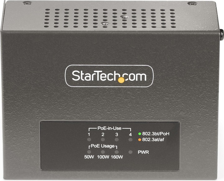 Produktbild StarTech COM 4-Port Multi-Gigabit PoE++ Injector 5/2.5G Ethernet NBASE-T PoE/PoE+/PoE++ 802.3af/802. (802.3bt (PoE++), 802.3af (PoE), 802.3at (PoE+), 160 W)