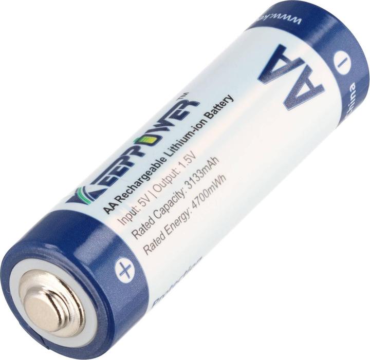 Produktbild Keeppower 4er Set AA Mignon P1450i3 1,5 V Li-Ion-Akku mit 3133 mAh und 4700mWh (4 Stk., AA, 3133 mAh)
