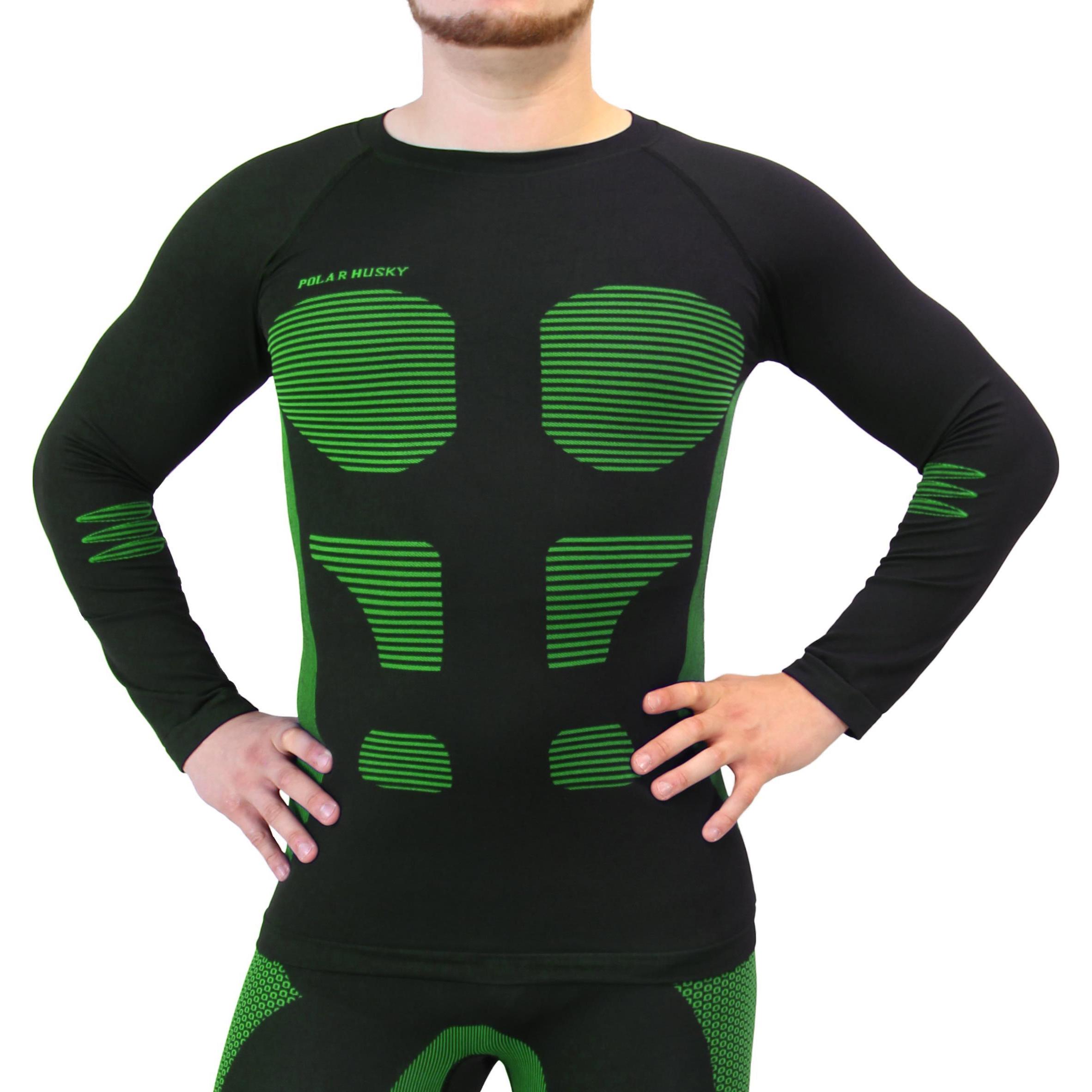 Polar Husky, Herren, Funktionsshirt, Sport-Funktionsunterhemd Anatomic Functional Wear (L), Grün, L