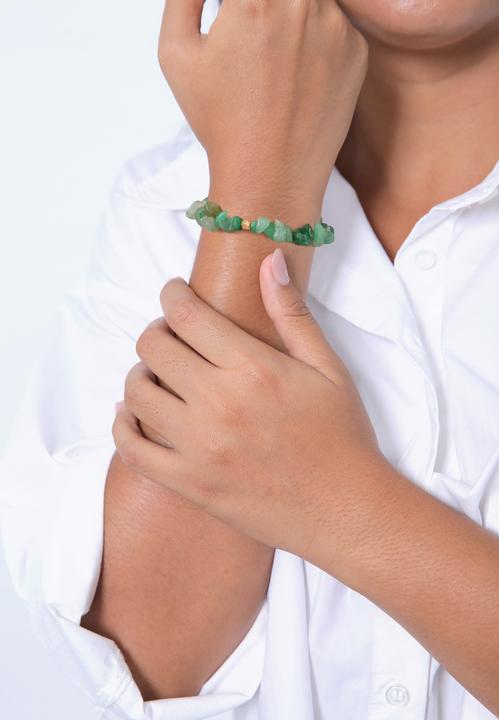 Immagine prodotto Elli Bracciale con pietre preziose, organico (16 cm, Plastico, Argento 925 placcato oro, Avventurina)