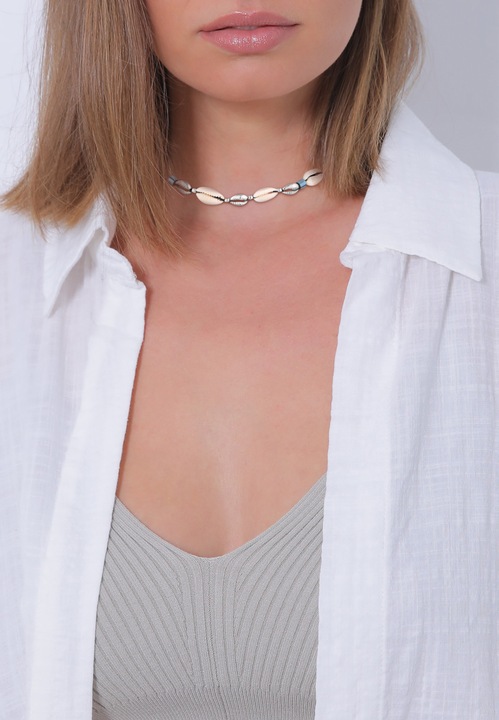 Image du produit Elli Choker, coquillage (Verre, Argent sterling 925, Nylon, Coquillage, Pas de pierre, 36 cm)