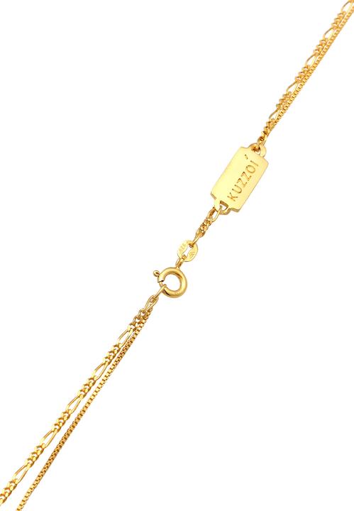 Produktbild Kuzzoi Halskette Herren Layer Figaro Venezianer Platte 925 Silber (925er Sterling Silber, 50 cm)