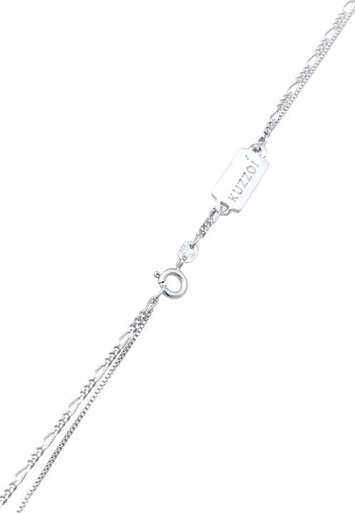 Produktbild Kuzzoi Halskette Herren Layer Figaro Venezianer Platte 925 Silber (925er Sterling Silber, 50 - 55 cm)