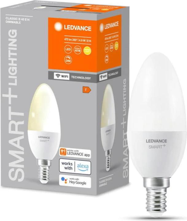 Produktbild Ledvance Smart+ Wifi Candle (E14, 4.90 W, 470 lm, 1 x, F)