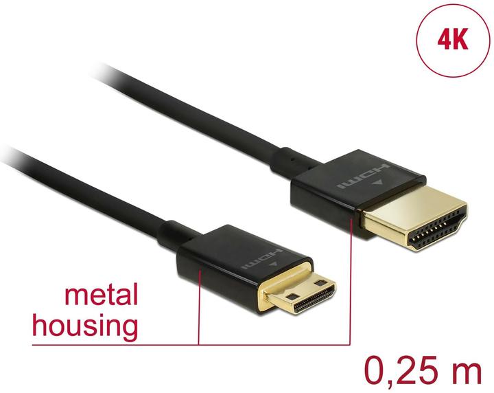 Actual product image Delock HDMI (Typ A) — mini HDMI (Typ C) (0.12 m, HDMI)